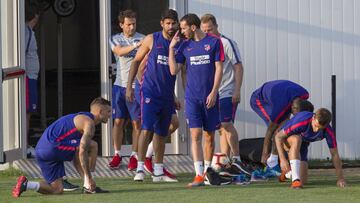 El Atl¨¦tico volvi¨® a entrenarse con vistas al Rayo Vallecano