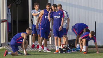 El Atlético volvió a entrenarse con vistas al Rayo Vallecano