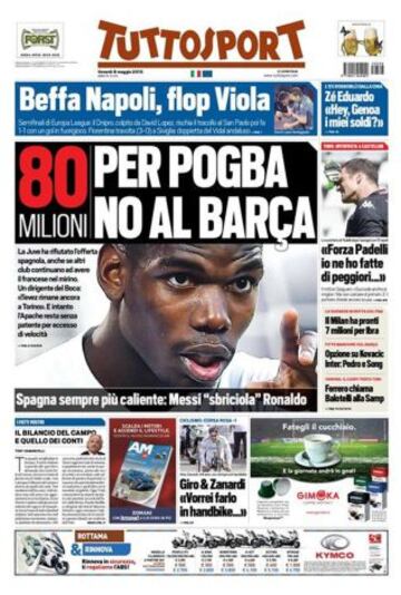 Portadas de la prensa deportiva