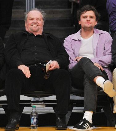 Jack Nicholson sorprendió por su imagen en un partido de basquet