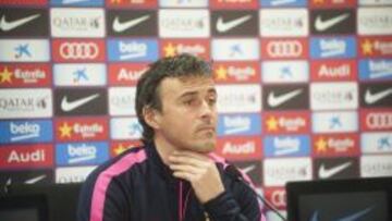 Luis Enrique, en rueda de prensa.