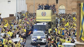 Castell&Atilde;&sup3;n 27/05/2021
 Celebraci&Atilde;&sup3;n del Villarreal por la consecuci&Atilde;&sup3;n de la Copa de la UEFA EUROPA LEAGUE en las calles de la ciudad y en el Estadio de la Cer&Atilde;&iexcl;mica.
 Fotos Angel S&Atilde;&iexcl;nchez