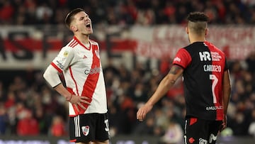 Franco Mastantuno, en un partido contra Newell's.