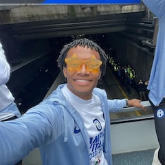 Cuadrado, la sensación en los festejos del Inter de Milán