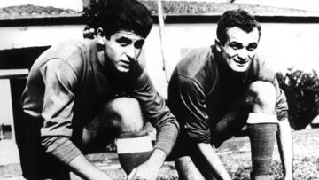 Mazzola y Rivera, con la selecci&oacute;n de Italia durante el Mundial de M&eacute;xico 1970.