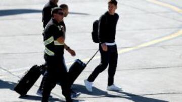 Messi y Mascherano, a su llegada.