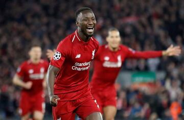 Nabyyyyyyyy | Champions League Quarter Final First Leg - Liverpool's Naby Keita celebrates scoring their first goal against Porto.