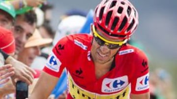 Alberto Contador durante la decimocuarta etapa.