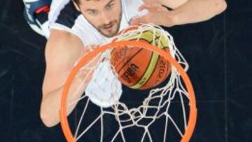 Kevin Love, con la selección estadounidense en los Juegos de Londres.