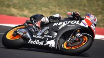 Pedrosa con la Honda de 2016 en los test de Misano