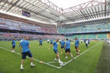 Último entrenamiento del Real Madrid antes de la final.

