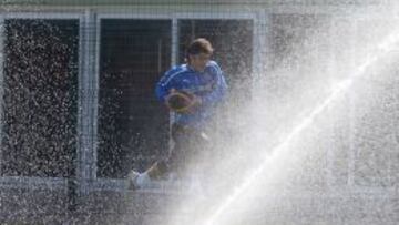 Juan Forl&iacute;n, en un entrenamiento.