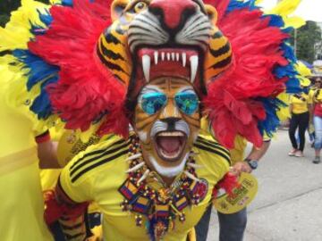 Ambiente de fiesta en B/quilla porque juega la Selección