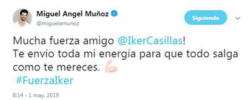 Deportistas, políticos, famosos... mandan fuerzas a Iker Casillas