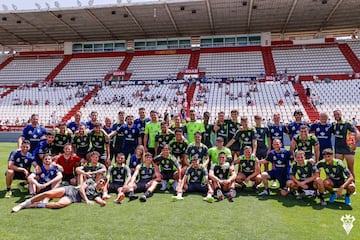 Foto de la plantilla del Albacete en el último entrenamiento del curso