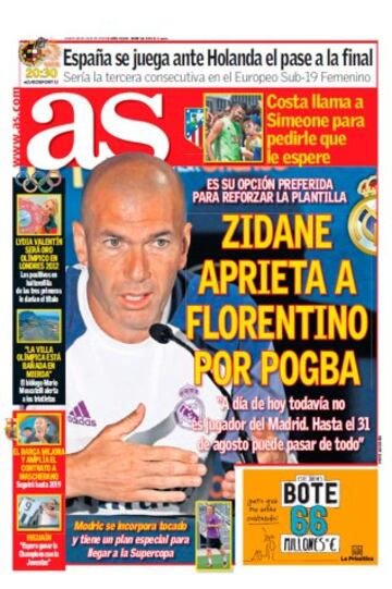 Las portadas de AS de julio