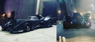 The Flash: imágenes filtradas del rodaje con el Batmóvil y la Batcueva de Keaton, Supergirl y más