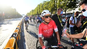 Nairo Quintana tras la última etapa del Tour de Francia 2022.