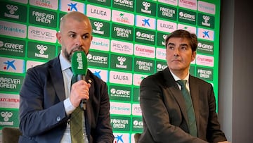 Manu Fajardo, con Ángel Haro.