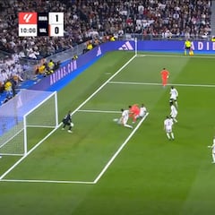 Los dos paradones de Lunin que amenazan, ahora muy seriamente, el puesto de Kepa