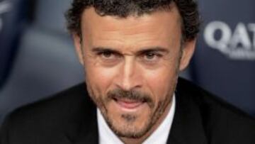 Luis Enrique, durante su presentación.