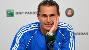 Alexander Zverev, en el día de medios de Roland Garros.