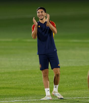 El buen ambiente es la tónica general en las sesiones de entrenamiento. En la imagen, Carlos Soler.