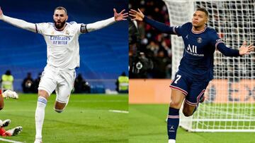 Karim Benzema y Kylian Mbappe.