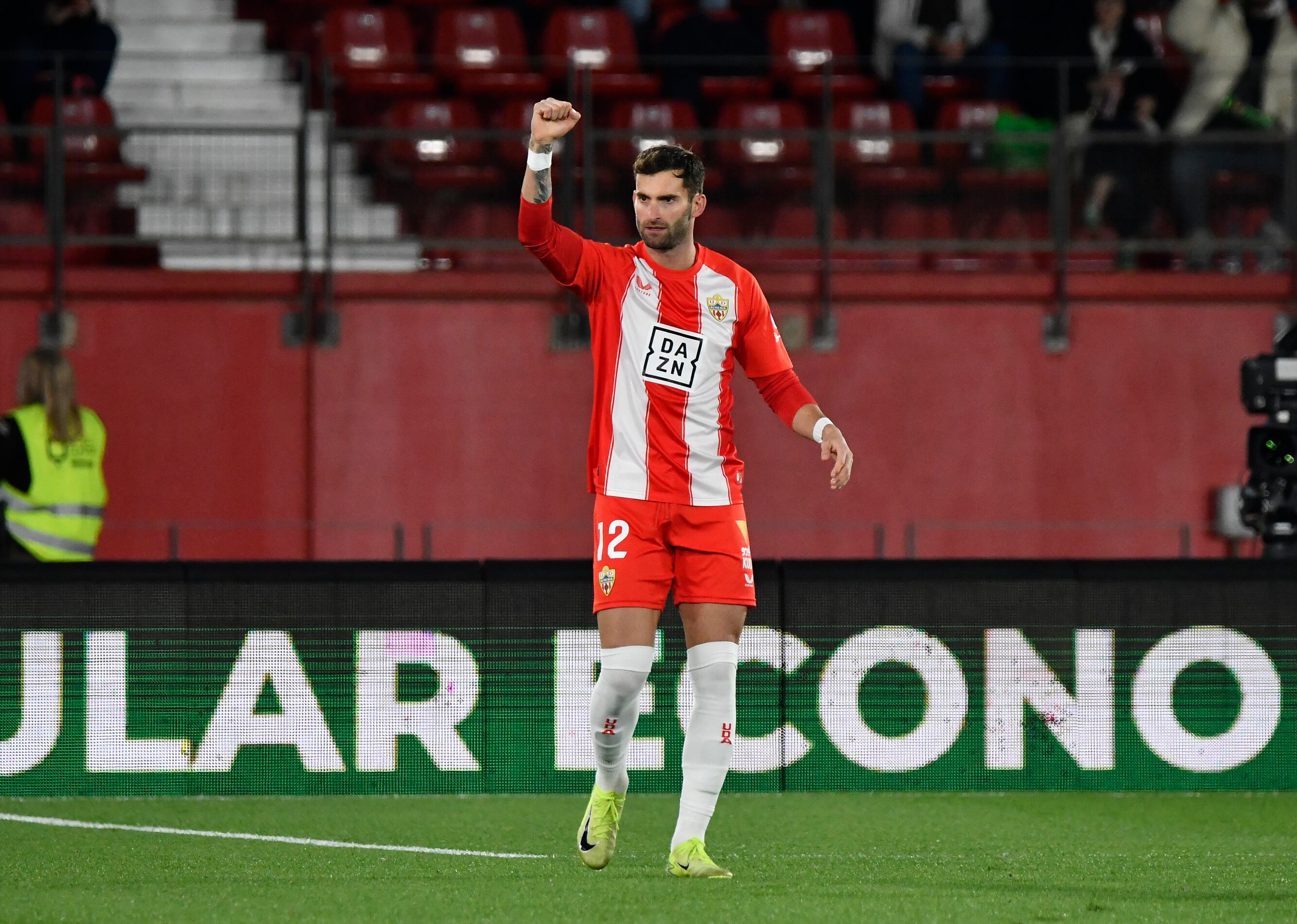 Leo Baptistao, celebrando uno de sus goles esta temporada.
