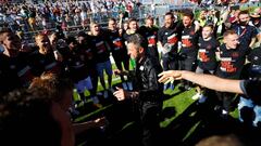 Los jugadores del Nuremberg celebran su ascenso a la Bundesliga.