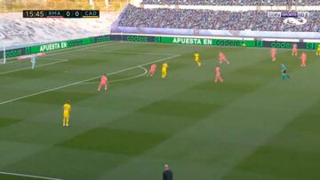 El gol del Cádiz al Real Madrid: desidia de Marcelo, Varane, Kroos, Ramos...