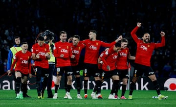 Celebración de los jugadores del Mallorca.