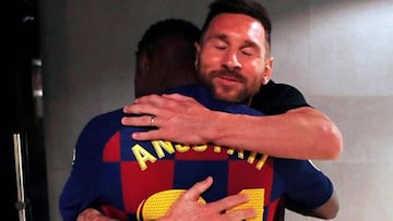 Emotivo mensaje de Messi a Ansu Fati y Carles P¨¦rez