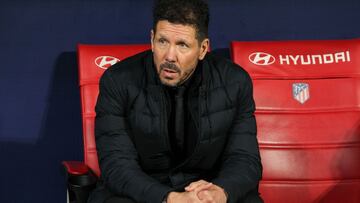 Diego Pablo Simeone, head coach of Atletico de Madrid looks on during La liga football match played between Atletico de Madrid and RCD Mallorca at Wanda Metropolitano stadium on December 4, 2021, in Madrid, Spain.
AFP7
04/12/2021 ONLY FOR USE IN SPAIN