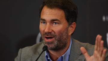 El promotor Eddie Hearn, durante una rueda de prensa