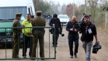 Carabineros custodia las cercanías del Monasterio Celeste.