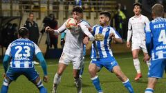 El Deportivo, en su &uacute;ltimo partido fuera de casa ante la Culrural Leonesa.