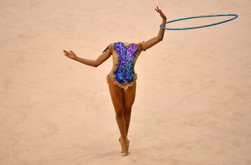 Ecem Cankaya de Turquía durante la Calificación de Gimnasia Individual durante el primer día de Bakú 2017