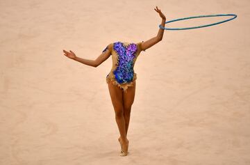 Ecem Cankaya de Turquía durante la Calificación de Gimnasia Individual durante el primer día de Bakú 2017 