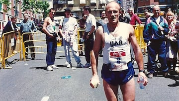 Manuel Murillo S&aacute;nchez, en una competici&oacute;n de atletismo de ultrafondo.