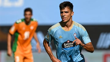 El mediapunta Gabri Veiga, durante el partido entre el Celta y el Betis de la séptima jornada de la temporada 2022-2023.