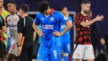 Angel Marquez of Cruz Azul during to the FIFA Derby of the Americas 2025 match between Cruz Azul and CR Flamengo as part of FIFA Intercontinental Cup 2025 at Ahmad Bin Ali Stadium on December 10, 2025 in Doha, Qatar.