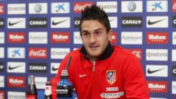 Koke, en rueda de prensa.