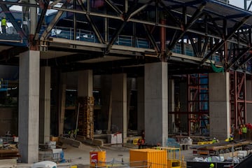 Vista general de las obras del nuevo estadio del FC Barcelona en Spotify Camp Nou.