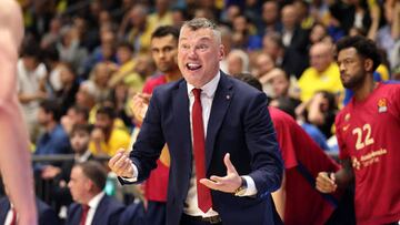 El entrenador del Barcelona, Sarunas Jasikevicius, valora la victoria de su equipo ante el Maccabi en Tel Aviv, en la 7ª jornada de la Euroliga.