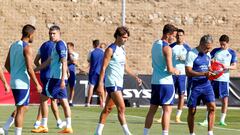 João Félix, en el entrenamiento del Atlético.