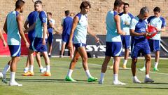 João Félix, en el entrenamiento del Atlético.