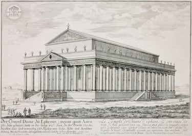 Es una maravilla ‘maldita’ ya que se construyó y se destruyó hasta tres veces. El templo, construido en Éfeso (actualmente Turquía), tenía 127 columnas jónicas y medía 129 metros de largo y 69 de ancho y dentro había una escultura dedicada a Artemisa, diosa griega de la caza, la naturaleza y la protectora de las vírgenes.