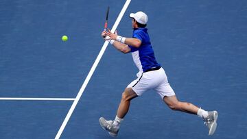 MASON, OHIO - AUGUST 12: Andy Murray of Great Britain returns a shot to Richard Gasquet of France during Day 3 of the Western and Southern Open at Lindner Family Tennis Center on August 12, 2019 in Mason, Ohio. Rob Carr/Getty Images/AFP
== FOR NEWSPAPERS, INTERNET, TELCOS & TELEVISION USE ONLY ==