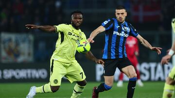 Bergamo (Italy), 04/03/2023.- Atalanta's Merih Demiral and Udinese's Isaac Success in action during the Italian Serie A soccer match between Atalanta BC and Udinese Calcio, in Bergamo, Italy, 04 March 2023. (Italia) EFE/EPA/PAOLO MAGNI